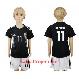 Argentina Fodboldtrøjer Di Maria 11 Børn Udebanesæt VM 2018